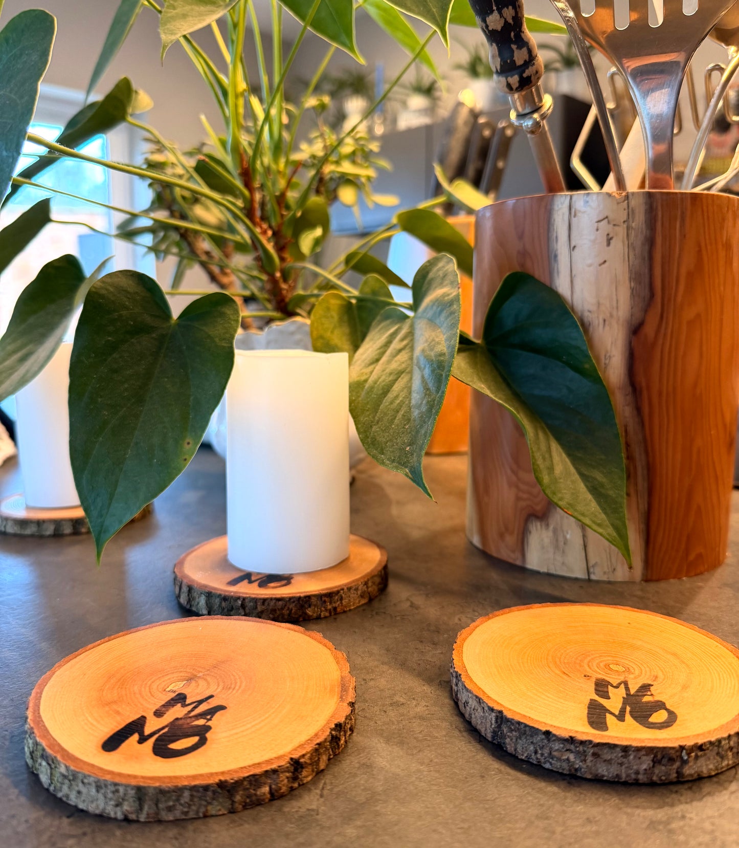 Small Ash Coaster Set